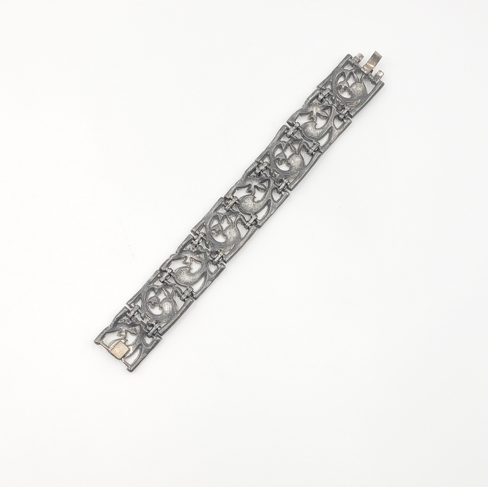 Vtg 20's or 30's art deco rhinestone bracelet - Picture 7 of 8